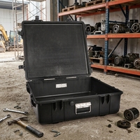 Boîte à outils en plastique, étui rigide pour équipement, étuis à roulettes de protection, étanches et antichocs