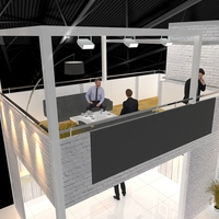 Stand d'exposition à deux étages en aluminium robuste, système modulaire à montage sans outils, stand de salon professionnel à double niveau, présentoir d'exposition