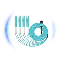 Cable de Fibra Óptica Multimodo NX CORE MPO a LC OM3 OM4 de 12 Núcleos, Conector de Distribución para Redes de Centros de Datos FTTH