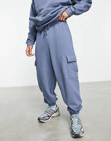 Ensemble de survêtement décontracté pour homme en coton éponge, comprenant un sweat à capuche oversize à épaules tombantes et un pantalon cargo jogger, style streetwear vierge