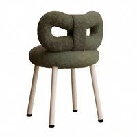 Fauteuil Lounge Nordique Moderne de Luxe en Tissu Fourrure pour Salon