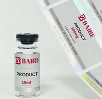 Autocollants en vinyle personnalisés imperméables pour étiquettes de peptides, impression 3ml 5ml 10ml 15ml
