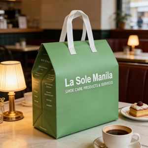 Sac isotherme pliable personnalisé avec logo, non tissé, réutilisable, étanche, léger, pour restaurant, pique-nique, vente en gros - Product Image 1