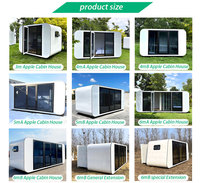 Extérieur Jardin Bureau Pod Luxe pomme Cabine Mobile Maison Bureau Pod Blanc pomme Cabine Conteneur de Couchage Maison pour Hôtel