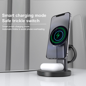 Thiết kế mới 3 trong 1 không dây sạc đứng <span class=keywords><strong>dock</strong></span> trạm nhanh chóng sạc không dây cho đa chức năng - Product Image 4