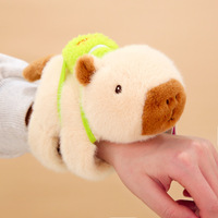 Bracelet à pression Capybara en gros, mignon, en tissu de coton, jouets en peluche pour enfants, idéal pour les cadeaux