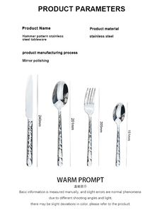 Bán chạy nhất rèn thép không gỉ Flatware sets bán buôn bộ đồ ăn cho nhà hàng tiệc chiêu đãi các bên và cắm trại - Product Image 6