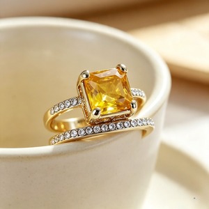 Set di Anelli Quadrati Cavi per Donne, Stile Geometrico, Accessori per Dita da Indossare Quotidianamente - Product Image 4
