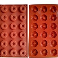Moule à muffins, gâteaux et beignets en silicone USSE résistant à la chaleur (-40°C-230°C) à 6/8/18 mini cavités, écologique, réutilisable, facile à démouler
