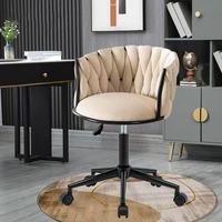 Chaise de salon pivotante réglable avec roulettes, design moderne pliable pour salon de beauté, salon de coiffure, salle de sport, salle de bain, supermarché, centre commercial, hôtel