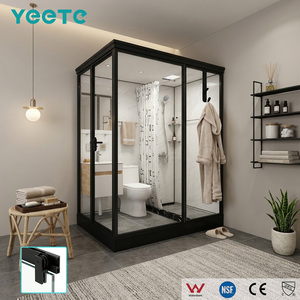 Cabine <span class=keywords><strong>de</strong></span> <span class=keywords><strong>douche</strong></span> pivotante YEETE Neo-Angle en verre trempé <span class=keywords><strong>de</strong></span> sécurité 8 mm, pour projets hôteliers et bâtiments commerciaux modernes - Product Image 1