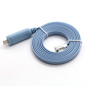 OEM/ODM FTDI FT232RL Prolific PL2303 <b>USB</b> Type C to RJ45 RS232 Serial Cable Blue Flat Wire for Cisco Console Routers <b>Switches</b> - Product Image 1