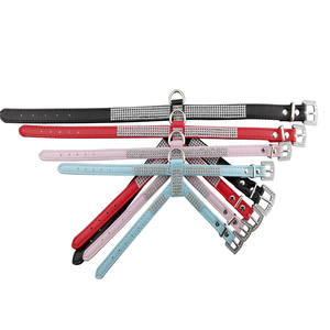 Pabrik grosir kulit PU kristal aksesoris anjing berlian imitasi mewah anjing <span class=keywords><strong>bling</strong></span> <span class=keywords><strong>harness</strong></span> dengan tali - Product Image 6