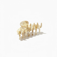 Pince à cheveux ovale en acétate faite à la main, grande pince requin, peigne à cheveux pour chignon, imprimé léopard, accessoire capillaire pour femme