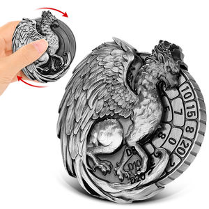 Dado giratorio metálico LM D20 de 65 mm para ruleta, <span class=keywords><strong>juego</strong></span> de <span class=keywords><strong>mesa</strong></span> portátil, dados DND para juegos de <span class=keywords><strong>mesa</strong></span>, ecológico y personalizable - Product Image 6