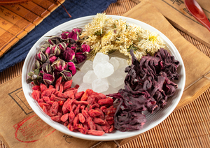 Thé à base <span class=keywords><strong>de</strong></span> plantes <span class=keywords><strong>de</strong></span> fleurs séchées chinoises Premium <span class=keywords><strong>Hibiscus</strong></span> Rose Gojiberry chrysanthème thé mélangé pour soulager - Product Image 2