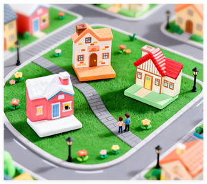 Kit de <span class=keywords><strong>jardin</strong></span> <span class=keywords><strong>zen</strong></span> miniature 3D coloré, micro-paysage, décoration de la maison, sculpture miniature de maison, petite figurine, artisanat en résine, jouets pour enfants - Product Image 6