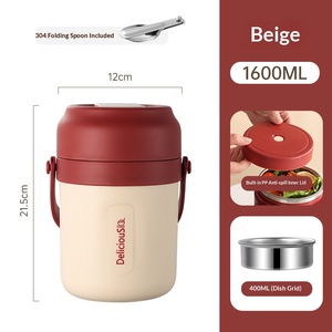 Boîte à lunch isotherme en acier inoxydable 304 pour la maison et l'extérieur, seau isotherme portable avec grille de scellage - Product Image 5