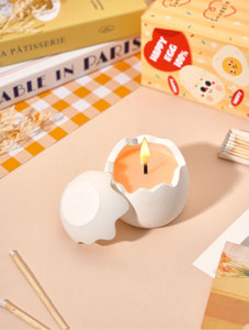 Vela creativa con forma de huevo, vela aromática de cáscara de huevo rota, decoración aromática de alto valor, linda, para cumpleaños de niña - Product Image 4