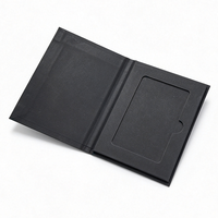 Boîtes cadeaux rigides magnétiques noires de luxe personnalisées pour cartes VIP et cartes de membre, boîtes d'emballage pour cartes-cadeaux