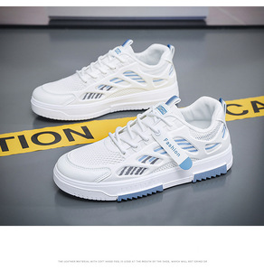 Zapatos Deportivos de Piel <span class=keywords><strong>Blancos</strong></span> para <span class=keywords><strong>Hombre</strong></span>, Zapatillas de <span class=keywords><strong>Tenis</strong></span>, Botas, Sapatos Masculinos, Chaussures Decontractees, Zapatos Deportivos con Forro de Malla - Product Image 2