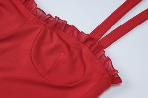 <span class=keywords><strong>Elegante</strong></span> da sera con cinturino in Mesh volant abiti corti da <span class=keywords><strong>donna</strong></span> Streetwear da <span class=keywords><strong>donna</strong></span> <span class=keywords><strong>abbigliamento</strong></span> <span class=keywords><strong>Casual</strong></span> all'ingrosso - Product Image 5