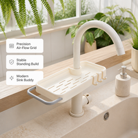 Égouttoir de lavabo amovible ventilé pour éponge et savon