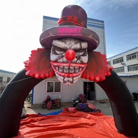 Arche de tête de clown gonflable Offre Spéciale, arche fantôme effrayante pour l'entrée d'halloween gonflable
