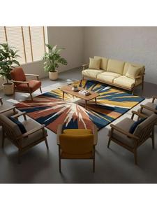 Premium Handcrafted Wool Abstract Tufted Area <b>Rug</b> <b>for</b> Living Room Bedroom <b>Lounge</b> Hotel Interiors and Modern Home Decorative - Product Image 2