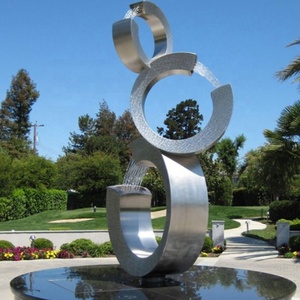 Metallo esterno moderno metallo arte <span class=keywords><strong>fontana</strong></span> in acciaio inox statua <span class=keywords><strong>fontana</strong></span> di acqua per giardino piscina - Product Image 5