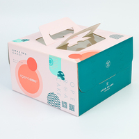 Boîte à gâteau en papier écologique de qualité alimentaire avec poignée, emballage pour boulangerie pour gâteau, biscuit, bonbon, pâtisserie