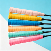 Sangle de poignée de raquette de badminton ultra-fine, bande adhésive haute traction, enveloppe de poignée en PU, pour raquettes de tennis et de squash, lot de 1 assorti