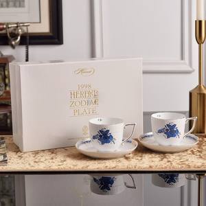 Tazza da Tè e Caffè Retrò di Lusso Leggero, in Porcellana <span class=keywords><strong>Bone</strong></span> <span class=keywords><strong>China</strong></span> da 200ml, Design Creativo e Divertente, Regalo Aziendale per Coppie - Product Image 3