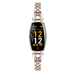 2020 damas de moda muñeca, reloj H8 de acero inoxidable con correa de cuero de chica Smartwatch - Product Image 2