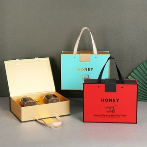 Luxury Honey Gift <b>Box</b> with <b>Glass</b> Jar, Custom Logo, Premium Handle Design - Product Image 1