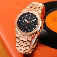 Montre-Bracelet de Luxe Homme à Quartz, Marque Célèbre Originale, Tout en Acier Inoxydable, Étanche