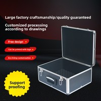 Boîte à outils en alliage d'aluminium, étui pour instruments, vitrine d'équipement, boîte à code, valise de rangement, flight case personnalisé, portable, en ABS