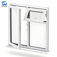 Fenêtre à battant en PVC de haute qualité, double vitrage trempé Low-E, isolation énergétique, fenêtre en vinyle pour villa et appartement