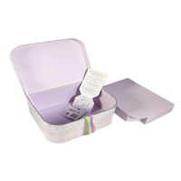Boîte cadeau rigide en carton de luxe pour enfant et bébé, avec logo personnalisé, laminage mat, gaufrage, matériaux recyclés, pour Skincard Bath