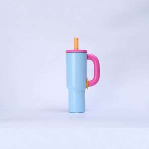 แก้วน้ำเก็บความร้อนสูญญากาศผนังสองชั้นด้ามจับสแตนเลสออกแบบโลโก้ได้ตามต้องการแก้วน้ำสำหรับเดินทางกลางแจ้งแบบพกพา - Product Image 4