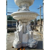Statues de chérubins en granit et marbre antique de haute qualité, fontaine d'eau en pierre, sculpture personnalisée pour l'extérieur, la maison, le jardin, le parc, en vente