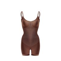 Body moulant pour femmes, vêtement moulant sans couture, col rond, contrôle du ventre
