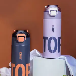 2つの飲用方法を備えた最高品質のオンラインカスタム画像断熱ウォーターボトル