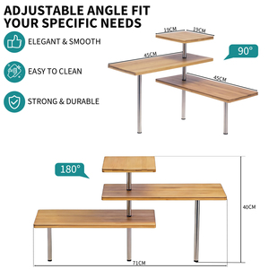 Étagère <span class=keywords><strong>d</strong></span>'<span class=keywords><strong>angle</strong></span> à 3 niveaux en bambou, réglable en hauteur, <span class=keywords><strong>pour</strong></span> épices, <span class=keywords><strong>pour</strong></span> la <span class=keywords><strong>cuisine</strong></span> - Product Image 5