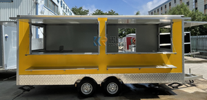 Remorques de camion de nourriture carrées jaunes de 16,4 pieds pour les États-Unis, chariot de nourriture multifonctionnel personnalisé entièrement équipé avec certificat DOT - Product Image 5