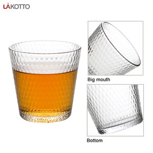 Gelas Bundar Gelas Bir Tebal Permukaan Sarang Lebah Gelas Kaca <span class=keywords><strong>Vodka</strong></span> Es untuk Pertandingan Sepak Bola Klub - Product Image 3