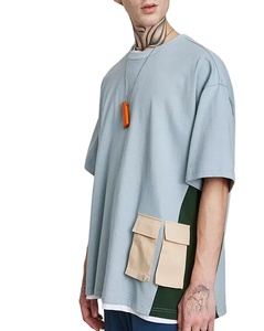 Maglietta da uomo Oversize Premium con magliette bianche Hiphop in cotone Oversize 100% Unisex logo personalizzato <span class=keywords><strong>t</strong></span>-shirt ricamate - Product Image 1