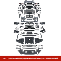 Kit de actualización de parachoques delantero y trasero, capó y modificación de guardabarros para BMW X6 E71 (modelos 08-14) a G06-X6M (modelo 2023)