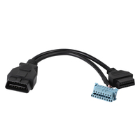 Cable OBD2 de 16 Pines Macho a Molex 6P con Conector Mlnl, Cable en Y para Escáner de Diagnóstico OBD2, Lector de Códigos de Error