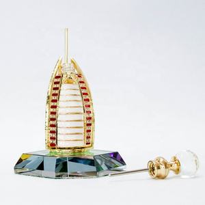 Flacon de parfum vide en verre de 6 ml, en alliage de zinc métallique, pour huile de parfum Attar, design de l'hôtel Burj Al Arab à Dubaï, 06001 - Product Image 4